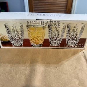 NWOT Fifth Avenue Crystal 5oz Juice Glasses